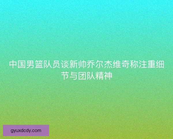 中国男篮队员谈新帅乔尔杰维奇称注重细节与团队精神